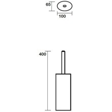 Ершик для унитаза Kerasan Nolita 922531 Черный матовый