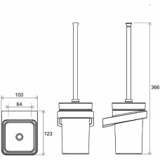 Держатель для ершика Ravak 10° X07P566 Черный матовый