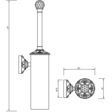 Ершик для унитаза Migliore Cristalia 16802 Хром с кристаллом Swarovski