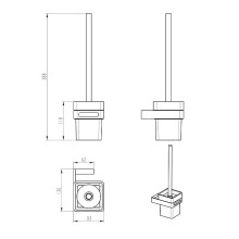 Ершик для унитаза Boheme Q 10954-NB Никель