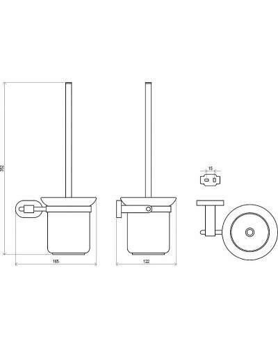 Ершик для унитаза Ravak Chrome X07P196 Хром