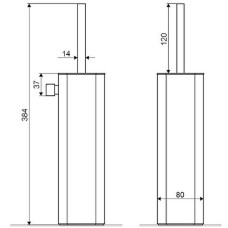 Ершик для унитаза Excellent Riko Gold DOEX.1617GL Золото