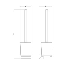 Туалетный ершик в комплекте WONZON & WOGHAND, Темный графит (WW-9129-GM)