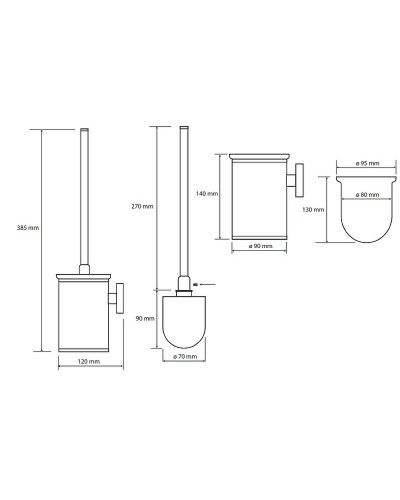 Ершик для унитаза Bemeta Omega 104913117 Хром