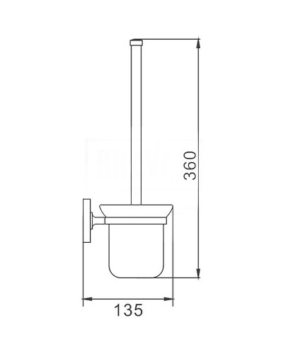 Ершик для унитаза Frap F19 F1910 Хром