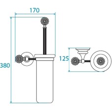 Ершик для унитаза Cezares Olimp-TB-02-Sw Бронза