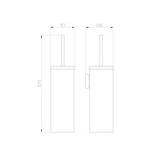 Туалетный ершик в комплекте WONZON & WOGHAND, Хром (WW-8119)