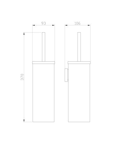 Туалетный ершик в комплекте WONZON & WOGHAND, Хром (WW-8119)