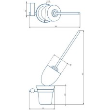 Ершик для унитаза Haiba HB8410 Хром