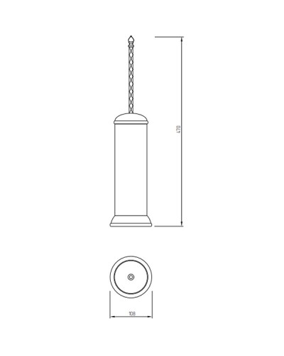 Ершик для унитаза Migliore Cleopatra 16686 Золото