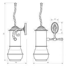 Ершик для унитаза Migliore Edera 16891 Бронза