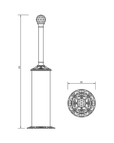 Ершик для унитаза Migliore Cristalia 16770 Бронза с кристаллом Swarovski