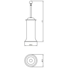 Ершик для унитаза Migliore Provance 17692 Золото Белый