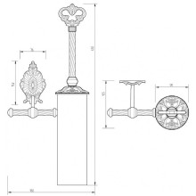 Ершик для унитаза Migliore Elisabetta 16997 Бронза