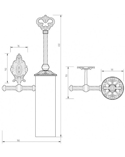 Ершик для унитаза Migliore Elisabetta 17064 Золото