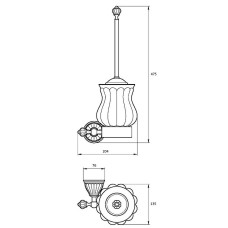 Ершик для унитаза Migliore Olivia 24647 Золото