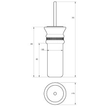 Ершик для унитаза Migliore Dubai 28535 Белый Золото
