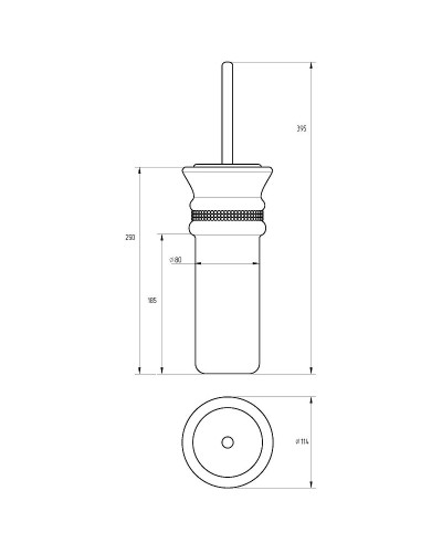 Ершик для унитаза Migliore Dubai 28534 Белый Хром