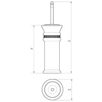 Ершик для унитаза Migliore Dubai 28532 Белый Хром