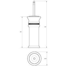 Ершик для унитаза Migliore Dubai 28532 Белый Хром