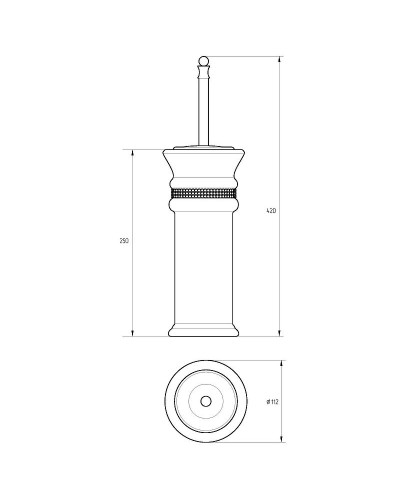 Ершик для унитаза Migliore Dubai 28532 Белый Хром