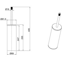 Ершик для унитаза Allen Brau Priority 6.31009-31 Черный матовый