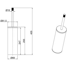 Ершик для унитаза Allen Brau Priority 6.31009-31 Черный матовый