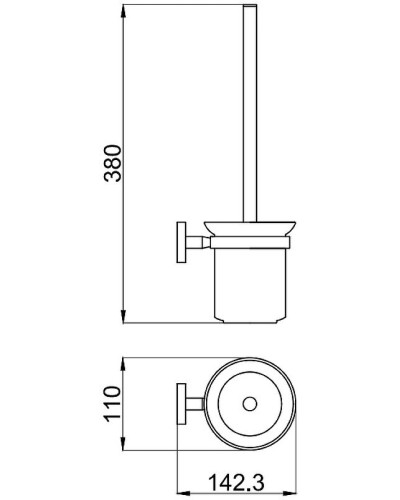 Ершик для унитаза Allen Brau Priority 6.31008-31 Белый Черный матовый
