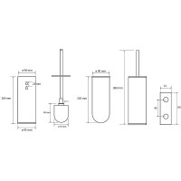 Ершик для унитаза Bemeta Brilo 161313060 Золото