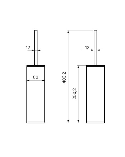 Ершик для унитаза Iddis On-X ONXBL02i47 Черный матовый