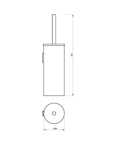 Ершик для унитаза Migliore Fortis 31769 Черный матовый