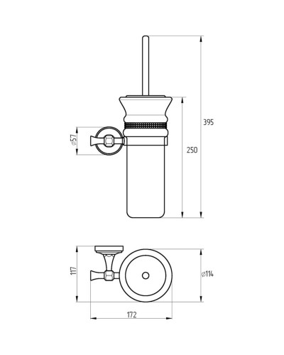 Ершик для унитаза Migliore Dubai 31234 Белый Золото