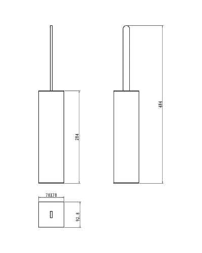 Ершик для унитаза Boheme 10949-B-G Черный Золото