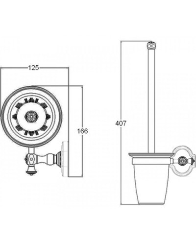 Ершик для унитаза Bronze de Luxe Royal R25010 Бронза