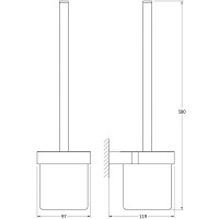 Ершик для унитаза Artwelle Schwarz 7729 Черный матовый