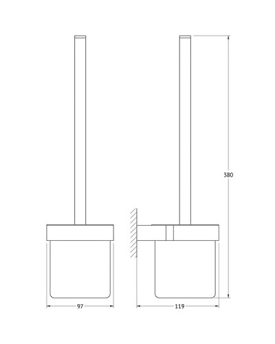 Ершик для унитаза Artwelle Schwarz 7729 Черный матовый