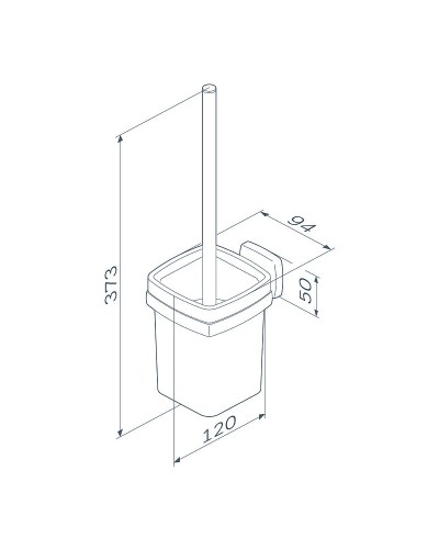 Ершик для унитаза AM.PM Gem A9033422 Черный Белый