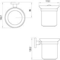 Ершик для унитаза Lemark Atlantiss LM3240C Хром