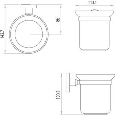 Ершик для унитаза Lemark Atlantiss LM3240C Хром