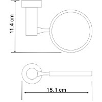 Держатель для ершика унитаза WasserKRAFT Donau K-C176 Хром