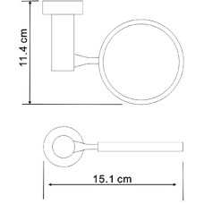 Держатель для ершика унитаза WasserKRAFT Donau K-C176 Хром