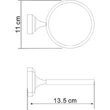 Держатель для ершика унитаза WasserKRAFT Oder K-C173 Хром