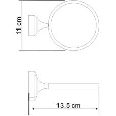 Держатель для ершика унитаза WasserKRAFT Oder K-C173 Хром