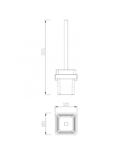 Ершик для унитаза Abber Westen AA1732 Хром