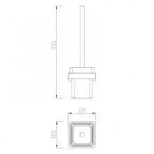 Ершик для унитаза Abber Westen AA1732B Черный матовый
