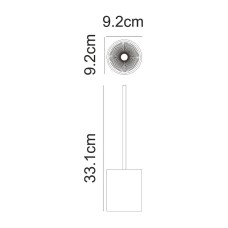 Ершик для унитаза WasserKRAFT Never K-1827 Черный