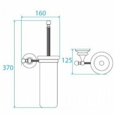 Ершик для унитаза Cezares Olimp OLIMP-TB-03/24-M Золото 24 карат