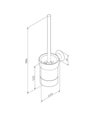 Ершик для унитаза AM.PM Like A8033400 Хром