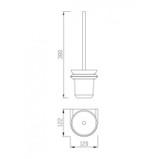 Ёршик для унитаза подвесной, стекло CEZARES LINER-TBS-V-GM