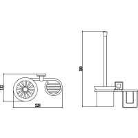 Ёршик с держателем освежителя воздуха Savol 95 S-L09594